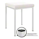 Hocker mit Polster, L x B 40 x 40 cm, Gestellfarbe wei