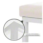Hocker mit Polster, L x B 40 x 40 cm, Gestellfarbe wei