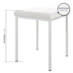 Hocker mit Polster, L x B 40 x 40 cm, Gestellfarbe wei
