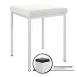 Hocker mit Polster, L x B 40 x 40 cm, Gestellfarbe wei