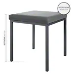 Abbildung zeigt Hocker mit Polster, L x B 40 x 40 cm, Gestellfarbe anthrazit