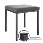 Abbildung zeigt Hocker mit Polster, L x B 40 x 40 cm, Gestellfarbe anthrazit