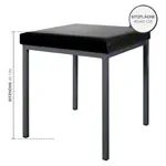 Abbildung zeigt Hocker mit Polster, L x B 40 x 40 cm, Gestellfarbe anthrazit