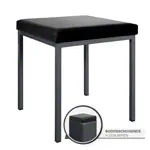 Abbildung zeigt Hocker mit Polster, L x B 40 x 40 cm, Gestellfarbe anthrazit