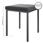 Abbildung zeigt Hocker mit Polster, L x B 40 x 40 cm, Gestellfarbe anthrazit