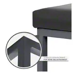 Abbildung zeigt Hocker mit Polster, L x B 40 x 40 cm, Gestellfarbe anthrazit