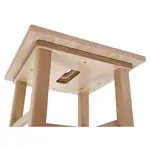 Holzhocker aus Hartholz, LxB 35x35 cm