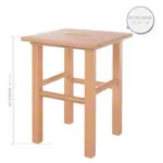 Holzhocker aus Hartholz, LxB 35x35 cm