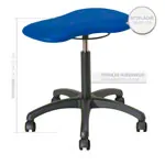 Therapiehocker mit Polster, Standard mit Rollen