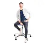 Therapiehocker mit Polster, Exklusiv mit Gleitern