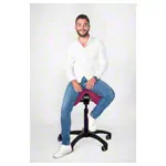 Sattelhocker mit Polster, Standard mit Rollen