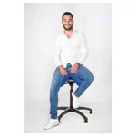 Sattelhocker mit Polster, Standard mit Gleitern