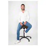 Sattelhocker mit Polster, Standard mit Gleitern