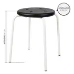 Abbildung zeigt Mehrzweckhocker Standard mit PU-Sitzflche,  35 cm, Gestellfarbe wei