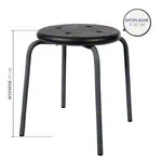 Mehrzweckhocker Standard mit PU-Sitzflche,  35 cm, Gestellfarbe anthrazit