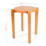 Gymnastikhocker-Set aus Holz inkl. Sitzkissen aus Kunstleder, Set 2-tlg.