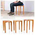 Gymnastikhocker-Set aus Holz inkl. Sitzkissen aus Kunstleder, Set 2-tlg.