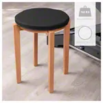 Gymnastikhocker-Set aus Holz inkl. Sitzkissen aus Kunstleder, Set 2-tlg.