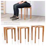 Gymnastikhocker-Set aus Holz inkl. Sitzkissen aus Kunstleder, Set 2-tlg.