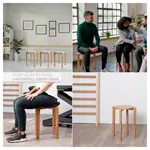 Gymnastikhocker-Set aus Holz inkl. Sitzkissen aus Kunstleder, Set 2-tlg.