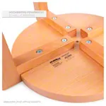 Gymnastikhocker-Set aus Holz inkl. Sitzkissen aus Kunstleder, Set 2-tlg.
