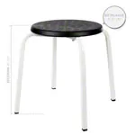 Mehrzweckhocker Exklusiv mit PU-Sitzflche  34 cm