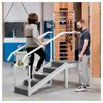 bungstreppe mit verstellbarem Handlauf, Eckausfhrung
