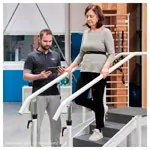 bungstreppe mit verstellbarem Handlauf, Eckausfhrung