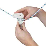 Umlenkrolle mit Wirbelkarabiner
