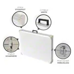 Abbildung zeigt Alu-Kofferliege Robusta ST, LxBxH 170x56x70-82 cm