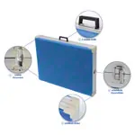 Abbildung zeigt Alu-Kofferliege Robusta ST, LxBxH 170x56x70-82 cm