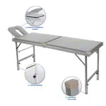 Alu-Kofferliege Robusta ST, inkl. Kopfteil , LxBxH 170/210x56x70-82 cm
