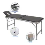 Abbildung zeigt Alu-Kofferliege Robusta ST, inkl. Kopfteil , LxBxH 170/210x56x70-82 cm