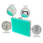 Abbildung zeigt Alu-Kofferliege Robusta ST, LxBxH 170x65x70-82 cm