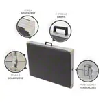 Abbildung zeigt Alu-Kofferliege Robusta ST, LxBxH 170x65x70-82 cm