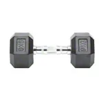 Hex Kompakthantel aus Gummi, 9 kg, Stck