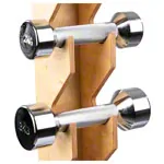 Wandhalterung-Set inkl. Chromhanteln, 1-6 kg, 6 Stck