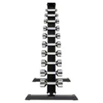 Kurzhantel-Stnder-Set mit 10 Paar Chrom Hanteln, 1-10 kg, LxBxH 74x62x128 cm