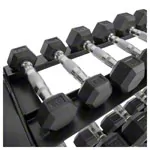 Kompakthantel-Stnder-Set XL mit 12 Paar Hex Hanteln, 1-15 kg, LxBxH 119x50x76 cm