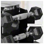 Kurzhantel-Turm-Set mit 10 Paar Hex Hanteln, 1-10 kg, LxBxH 51x51x123 cm