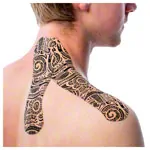 MyCureTape Tattoo Rebel 3 Rollen  2,5 m x 5 cm, Art Tattoo, schwarz, beige