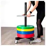 Bumper Plate Aufbewahrungswagen, fahrbar, LxBxH 60,5x60,5x97 cm