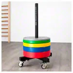 Bumper Plate Aufbewahrungswagen, fahrbar, LxBxH 60,5x60,5x97 cm