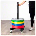 Bumper Plate Aufbewahrungswagen, fahrbar, LxBxH 60,5x60,5x97 cm
