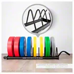 Hantelscheibenablage Bumper Plate Rack, fahrbar, LxBxH 140x28x26,8 cm