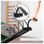 Hantelscheibenablage Bumper Plate Rack, fahrbar, LxBxH 140x28x26,8 cm