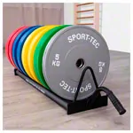 Hantelscheibenablage Bumper Plate Rack, fahrbar, LxBxH 140x28x26,8 cm