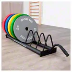Hantelscheibenablage Bumper Plate Rack, fahrbar, LxBxH 140x28x26,8 cm