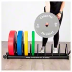 Hantelscheibenablage Bumper Plate Rack, fahrbar, LxBxH 140x28x26,8 cm