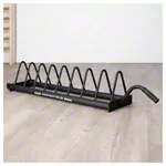 Hantelscheibenablage Bumper Plate Rack, fahrbar, LxBxH 140x28x26,8 cm